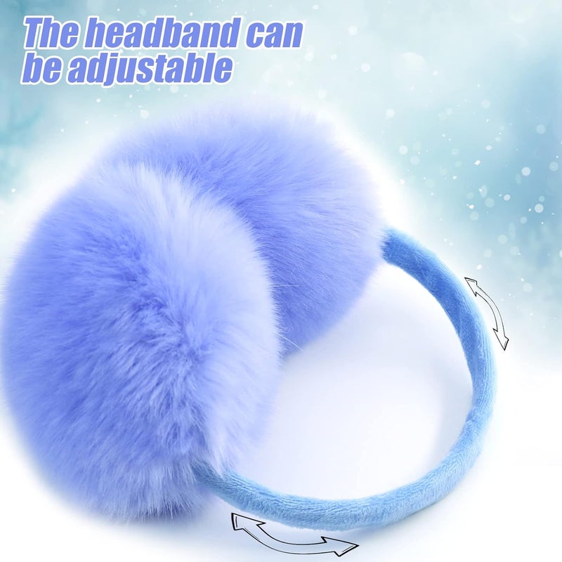 FSTEOE Winter Ear Muffs Women Warm Earmuff Girls Ear Warmers Soft Plush Outdoor Adjustable Ear Cover - Image 3